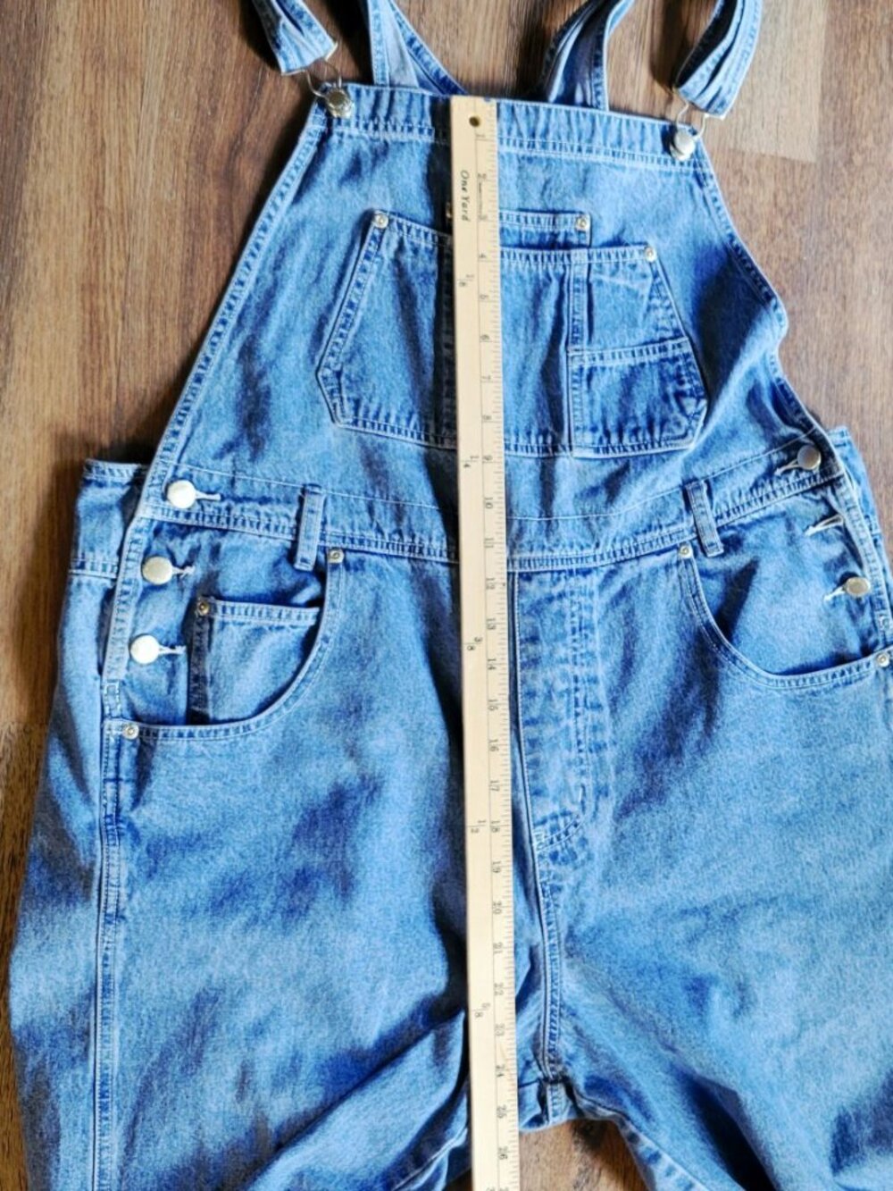St. John's Bay Bib Overalls Womens Size 18 Blue Denim Retro Vintage Y2K Workwear - Picture 14 of 16